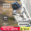 乐扣乐扣（LOCK&LOCK）小水库大容量塑料运动水杯户外冷水壶刻度把手男女杯子2.2L灰色