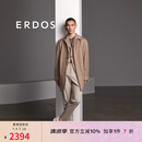 ERDOS 春夏翻领纯色中长款职场通勤大衣通勤百搭男风衣外套 沙漠金 L 175/96A