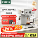 柏翠(petrus)【国家补贴】咖啡机意式浓缩家用小型半自动蒸汽打奶泡 PE3833 海盐小方pro