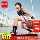 安德玛（Under Armour）儿童套装童装背心短裤夏季男童运动装21211955 黑色 150cm 