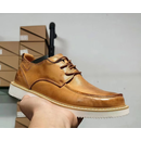 CAT卡特小皮鞋单鞋春夏新款真皮工装鞋低帮厚底增高英伦复古潮流男鞋 黄色 39