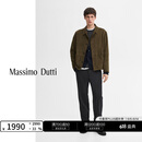 Massimo Dutti新增特惠2025男装巴恩风高级感贴袋装饰绒面革真皮夹克03367599 卡其色 M 尺码偏小