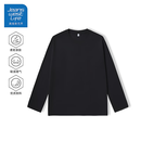 JEANSWEST LIFE真维斯秋季新款长袖t恤打底衫百搭舒适宽松休闲大码衣服 黑色 （棉质款式） 2XL