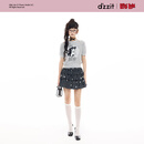 DZZIT【Little lulu联名系列】地素短袖针织衫2025秋季上衣女3J3E3191D 浅灰色 S