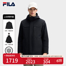 FILA 黄景瑜同款|斐乐官方男士二合一夹克2025春季新款简约连帽外套 正黑色-BK L （175/96A/L）