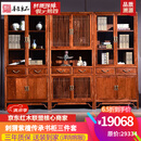 善匠良品 红木家具非洲花梨（学名：刺猬紫檀）实木书柜博古架 多宝阁 书架置物架展示架 单个(旁边或中间)