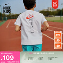 耐克（NIKE）官方男女童大童宽松T恤夏季满分考试纯棉针织棉IH0829 100白 160 XL