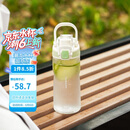 乐扣乐扣（LOCK&LOCK）人鱼线塑料运动水杯夏天便携水壶带刻度提手男女水杯子520ML绿色
