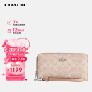 蔻驰（COACH）【品牌直供】女士长款拉链钱包 CW778SVPWH沙黄色