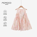 玛米玛卡（MOMOCO）女童连衣裙公主裙夏装纯棉甜美可爱棉布裙公主裙 粉色1 140