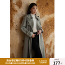 独束大码女装经典英伦风中长款风衣秋装新款微胖mm复古风气质外套 大象灰 XL