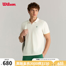 威尔胜（Wilson）官方25夏季新款男士ON THE DAILY透气吸湿速干网球运动短袖POLO衫 WM20083512GYC-豆腐灰 L /180/100A