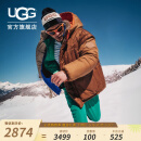 UGG冬季新款男女同款舒适保暖连帽休闲二合一双面穿棉服 1158696 PSG | 山核桃色/苔绿色 XXS /XS
