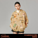 UOOYAA/乌丫「奶奶毛衫」缝缝补补的玩偶熊连帽毛开衫 棕色 M