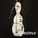 克莉丝蒂娜（Christina）小提琴琴盒4/4尺寸专业 小提琴盒子 便于携带背带琴包箱包 埃菲尔铁塔 4/4