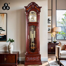 三五牌德国八音机芯刺猬紫檀红木机械落地钟客厅摆钟装饰钟表中式座钟