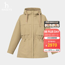 哈吉斯（HAZZYS）女装 2025春季新款女士连帽两件式棉服女ASSSU0CAU03 米色BI M (160/84A 38)