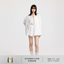 RE'VAN【古力娜扎同款】芮范2025夏季新品白色立体花三件套装RL32403349 白色 XS /34