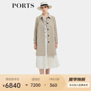 PORTS宝姿女装2025春夏新款质感浅棕挺括风衣 质感浅棕 S
