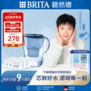 碧然德(BRITA) 滤水壶Marella蓝色3.5L 1壶9芯套装 海洋系列 家用过滤自来水净水器  孙颖莎推荐