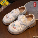 G.DUCKKIDS女童小皮鞋2025新款软底公主鞋绣花古装中国风配马面裙儿童汉服鞋 ETD7603花汐-白色 31 内长约19.5cm