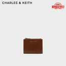 CHARLES&KEITH质感纯色包包女包多卡位短款钱包女士生日礼物CK6-10680907 Chocolate巧克力色 XXS