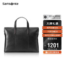 新秀丽（Samsonite）男士手提包13英寸电脑包休闲通勤文件袋牛皮革公文包TK9*09001