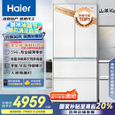 海尔（Haier）山茶花485升全空间保鲜594mm专业超薄零嵌法式多门电冰箱一级能效BCD-485WGHFD1BWLU1国家补贴20%