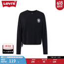 Levi's【商场同款】李维斯女士圆领抽绳针织衫潮流上衣时尚休闲 黑色 XS