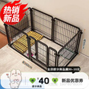 宠物狗狗围栏大中小型犬室内狗笼子栅栏柯基专用狗窝一室一厅一卫 加粗网格款围栏160*80*80CN