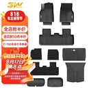 3W Auto-life适用于特斯拉焕新版ModelY专用TPE汽车脚垫25款标准六件套