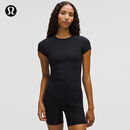 lululemon丨SilkyAppeal 女士短袖T恤 速干芯吸 LW3IPLS 黑色 M