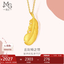 周生生520礼物羽毛黄金吊坠挂坠女不含素链86820P计价2.2克