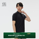 KOLON SPORT/可隆户外短袖POLO 男士接触凉感UPF50+多功能衫 LHPT5MN129-BK 黑色 XL180/100A