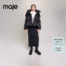 Maje 女装休闲黑色宽松连帽夹克棉衣棉服外套MFPOU01121 黑色 T1