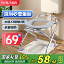 怡辉（YIHUI）坐便凳老人坐便椅孕妇坐便器可折叠便携不锈钢移动马桶YH-ZBY-03