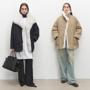 MSBEAST野兽小姐 酷工装风可脱卸狐狸毛领90白鹅绒派克羽绒服冬丨冒险家 浅卡其 XS