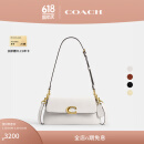 蔻驰（COACH）新款女士JET单肩包真皮斜挎包简约夏季女包 B4/粉笔白色