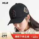 MLB帽子男女刺绣硬顶棒球帽运动四季遮阳帽3ACP8501N-50GOS-F/金色