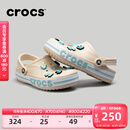 卡骆驰crocs洞洞鞋贝雅卡骆班轻便耐磨一脚蹬休闲鞋|205089 冬日白/彩色-1LI 37 /38(230mm)
