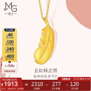 周生生羽毛黄金吊坠挂坠女不含素链86820P计价2.2克