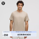 lululemon丨Soft Jersey 男士短袖针织衫芯吸 LM3ES3S 杂色橡木棕/杂色浅象牙白 M