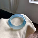 高端缅甸冰种飘蓝花翡翠手镯蓝水老坑a货正圈贵妃冰透玉镯子吊坠 请联系掌柜看圈口