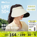 蕉下（beneunder）蛋卷灯罩帽大檐空顶帽防晒帽女遮阳帽登山帽太阳帽男UL712白