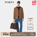 PORTS宝姿男装秋冬OLMETEX防水面料保暖合身夹克外套MP9J122SWD093 褐色 L