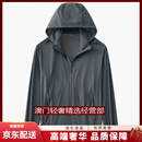 GUYNTS轻奢品牌男士冰丝防晒衣男夏季薄款透气宽松大码休闲防晒外套 绿灰色 绿灰色 XL