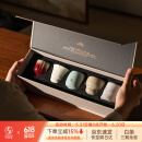 万仟堂（Edenus）主人杯泡茶杯陶瓷高端礼盒功夫茶具水杯汝窑送伴手礼盒 五大名窑A 五大名窑·千杯礼盒（5杯）