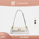蔻驰（COACH）新款女士JET单肩包真皮斜挎包简约夏季女包 B4/粉笔白色