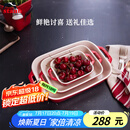 珐宝（staub）加厚方形烤盘3件套  27cm+20cm+14cm樱桃红 40508-162
