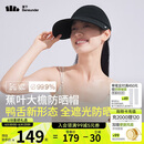 蕉下（beneunder）棒球帽子遮阳帽女鸭舌帽黑胶大檐防晒帽防紫外线百搭BM530黑
